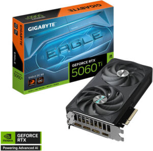 GIGABYTE GeForce RTX 5060 Ti EAGLE OC Graphics Card, 8GB GDDR7 128-Bit Memory, 2617 MHz Core Clock, 28 Gbps Memory Clock, PCI-Express 5.0 | GV-N506TEAGLE OC-8GD