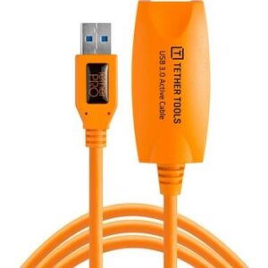 Tether Tools TetherPro USB 3.0 to USB Female Active Extension, 16' (5m) - Orange | CU3017