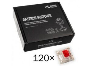Glorious Gateron Mechanical Keyboard Switches, Linear & Silent,  High Compatibility, 120 Pieces For Full Keyboard, Red | GAT-RED