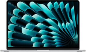 Apple MacBook Air (2025) Laptop, 15.3" Liquid Retina Display, Apple M4 Chip with 10-core CPU, 10-core GPU, 16-core Neural Engine, 16GB RAM, 256GB SSD, English Keyboard, Silver | MW1G3