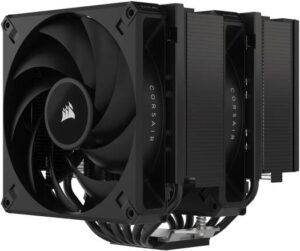 Corsair A115 High-Performance Tower CPU Air Cooler, Cools up to 270W TDP, Slide-and-Lock Fan Mount, Two AF140 ELITE Fans, Easy to Install, Pre-Applied Thermal Paste, Black | CT-9010011-WW