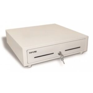 Oscar Point of Sale POS Cash Drawer OCH-410 Automatic-Open With Bell, RJ11 Printer interface, Status Mirco Switch Enabled, 5 Notes 8 Coins - White | MCDOSC41100RW
