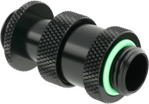 Barrow TSSXK-A01 Dual G1/4 Extension Fitting, H59 Brass, Non-Slip Diamond Pattern, G1/4" Water Cooling Interface, 22-31MM, Adjustable Aqua Link Pipe, Black | TSSXK-A01