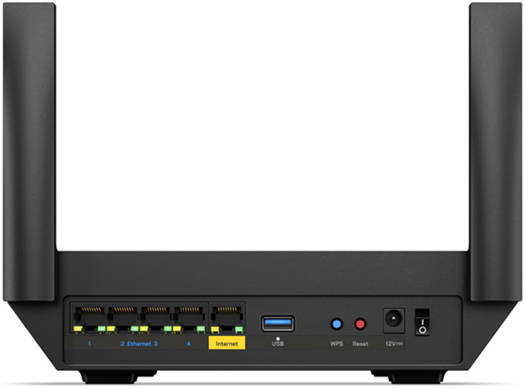 Linksys MAX-STREAM Mesh WiFi 6 Router, Speed Up to 1.8 Gbps, Covers Up to 1,700 sq.ft, Handles 25+Devices, Intelligent Mesh, 2 Adjustable Antennas, x1 Gigabit WAN x4 Gigabit LAN, Black | MR7350 - Image 6