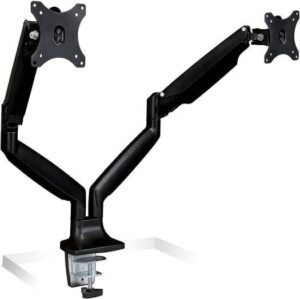Mount It! Monitor Desk Mount, Computer Monitor Stand, Height Adjustable Arm Fits Up To 32 Inch Screens, VESA 75x75 and 100x100, 20Lb Capacity, Black MI-1772