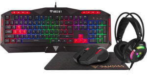 Gamdias POSEIDON M2 4-IN-1 Combo RGB Keyboard & Lighting Headset With 40mm Driver Headset with 3600 DPI Ergonomic Mouse & Non-Slip Extended Mouse Pad | GD-POSEIDON-M2