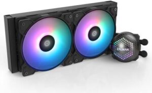 Zalman ALPHA 24 RGB Liquid CPU Cooler, 240mm Radiator, 120mm ARGB Fans with PWM Control, 1800 RPM Fan Speed, 71.1CFM Airflow, PWM Control, Intel / AMD, Black | ZM-ALPHA-24-BLACK