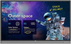 BenQ RM8603 86" Master Series Education Interactive Flat Panel, 4K UHD 3840 2160 IPS Touch Display, 8ms Response Time, 2x16W Speakers, USB Type-C, 10-bit Color, Free VESA Mount, Black | RM8603