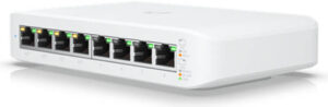 Ubiquiti Networks UniFi Lite 8-Port Gigabit PoE+ Compliant Managed Switch, 52W Power Budget, 8 Gb/s Switching, 4 x PoE+, 8 x Gigabit ETH, Supports UniFi Network Controller, White | USW-Lite-8-PoE