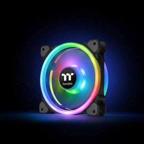 Thermaltake Trio 14 RGB Radiator Fan TT Premium Edition (3-Fan Pack), USB 2.0 connectors (9 Pin), Fan Rated Voltage 12 V & 5V, Hydraulic Bearing, Fan Speed 500 ~ 1500 R.P.M | CL-F077-PL14SW-A - Image 2