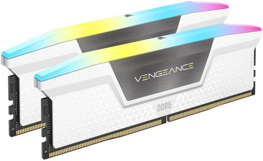 Corsair VENGEANCE RGB 32GB (2 x 16GB) DDR5 Desktop Memory Kit, 6000MHz Speed, CAS 40 Latency, 1.35 Voltage, XMP 3.0 / Intel 600 / 700 Series Compatibility, White | CMH32GX5M2B6000C40W - Image 2