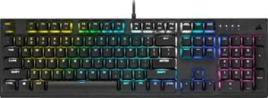 Corsair K60 RGB Pro Low Profile Mechanical Gaming Keyboard, Cherry MX Low Profile Speed Mechanical Keyswitches – Slim and Streamlined Durable Aluminum Frame - RGB Backlighting | CH-910D018-NA