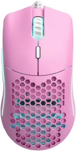 Glorious Model O Wired Gaming Mouse, Pixart PMW-3360 Sensor, 250+ IPS Tacking Speed, 6 Buttons, Up to 12000 DPI, 1ms Polling Rate, USB-A 2.0 Connector, 2m Cable Length, Pink | GLO-MS-O-P-FORGE