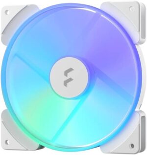 Fractal Design AL-14 Prisma 140mm Addressable RGB PWM Fan, 103.85 CFM Airflow, Up to 1700RPM, LLS Bearing, 3-Pin RGB Connector, 4-Pin PWM, White | FD-FAN-PRI-AL14-PWM-WT