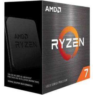 AMD Ryzen 7 5700X Desktop Processor, Socket AM4, 8 Cores 4.6 GHz, 7nm, 16 Threads, 36MB Cache, 65W Thermal Design Power, DDR4 Memory Type, Supports PCIe 4.0 x16 | 100-100000926WOF