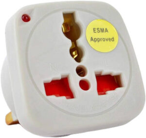 Terminator Multi Traveler Adapter With Shutter & Indicator (UK to Universal), 110-250V, Max 16A, White | 4895058405909