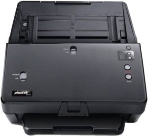 Plustek SmartOffice Document Scanner, 100 Sheets ADF, 60ppm / 120ipm Scanning Speed, 600dpi Optical Resolution, Ultrasonic Technology, CIS x2 Image Sensor, Black | PT2160