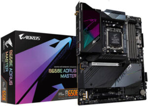GIGABYTE B650E Aorus Master AM5 ATX Motherboard, AMD B650 Chipset, 4x DDR5 DIMM Slot, 256GB Max Memory, 4x M.2 Slots, 1x PCIe 5.0 x16, Black | B650E-AORUS-MASTER
