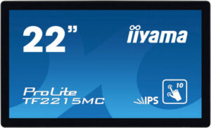 iiyama ProLite TF2215MC-B2 Open Frame Interactive Display, 22" FHD IPS LED Display, Projective Capacitive Touch Technology, 10 Touch Points, 14ms (BtB) Response Time, Black | TF2215MC-B2