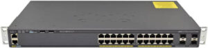 Cisco Catalyst  WS-C2960X-24TS Managed Network Switch, 24 x 10/100/1000 Gig Ethernet Ports, 4 x 1G SFP LAN Base, 216Gbps Switching, ‎802.11ab Wireless, Rack-mountable1U, Black | WS-C2960X-24TS-L