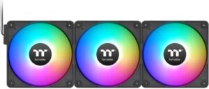 Thermaltake CT140 EX Reverse ARGB Sync PC Case Fan, 1800 RPM Fan Speed, 94.95 CFM Airflow, Hydraulic Bearing Type, MagForce 2.0, Pack of 3, Black | CL-F193-PL14SW-A