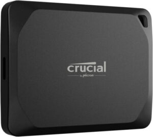 Crucial X10 Pro 1TB Portable SSD, USB 3.2 Gen-2 2x2 (20Gb/s) Interface, 2100 MB/s Sequential Read & 2000 MB/s Sequential Write, 256-Bit AES Hardware Encryption, Black | CT1000X10PROSSD9