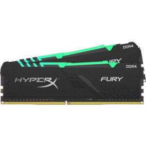 HyperX Fury RGB 32GB (16GB x2) DDR4 3600Mhz Non ECC RAM DIMM, Desktop Memory | HX436C18FB4AK2/32