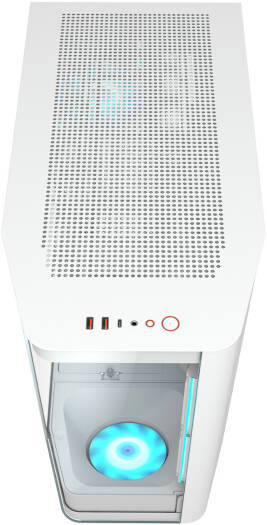 Cougar FV270 RGB ATX Mid Tower Case, 3x Pre-Installed Reversed ARGB PWM Fans & 1x ARGB PWM Fan, Up to 360mm Radiator Support, 7 Expansion Slots, PWM & RGB Hub Sync with M/B, White | 3858M60.0006 - Image 4