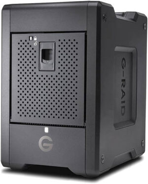 SanDisk Professional 80 TB G-RAID Shuttle 4 Enterprise-Class 4-Bay 3.5" External Hard Drive, 1000MB/s Read Speed, 1100MB/s Write Speed, TB 3 & USB 3.2 Gen 2, Win & macOS, Black | SDPH34H-080T-MBAAB