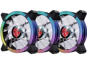 Raijintek SKLERA 12 RBW ADD - 3pc Pack with Control Hub, Addressable LED, With 8port hub & Remote controller & M/B connecting cable, 11 blade fan & Hydraulic Bearing  | 0R40B00099