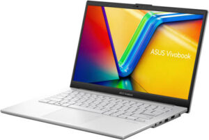 ASUS Vivobook Go 14 Laptop, 14.0" FHD Nano Edge Display, Intel Core i3-N305, 8GB DDR4 RAM, 512 GB SSD, Intel Iris Xe Graphics, ENG-ARB Keyboard, Windows 11, Silver | E1404GA-NK004W
