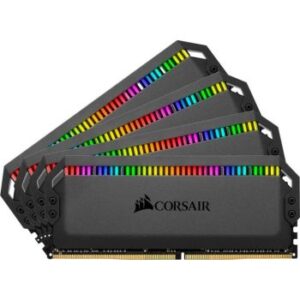 Corsair Dominator Platinum RGB 128GB Desktop Memory, (4x32 GB) DDR4, 3600 MHz CL18, Black | CMT128GX4M4D3600C18