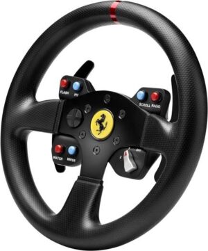 THRUSTMASTER Ferrari GTE Wheel Add-On Ferrari 458 Challenge Edition, 11" Detachable Racing Wheel, 2x Wheel-Mounted Paddle Shifters, 6x Action Buttons, Multi-Direct D-Pad, Black | TM-WHL-GTE-F458-ADDON