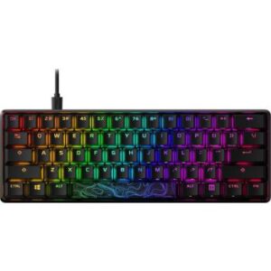 HyperX Alloy Origins 60 - Mechanical Gaming Keyboard, Ultra Compact 60% Form Factor, Dual Throw PBT Keys, RGB LED Backlight, CHRISTMAS Software Compatible - Linear HyperX Red Switch | HKBO1S-RB-US/G