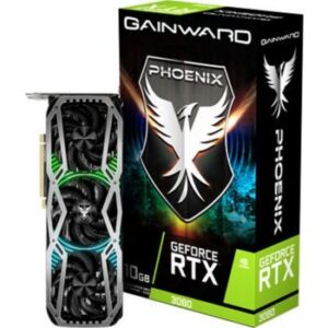 Gainward Geforce RTX 3080 Phoenix Edition Graphics Card, 10GB GDDR6X (320 bits) Memory, 8704 Cuda Cores, PCI-Express Gen 4 x16, 1710Mhz GPU,760 GB/s Bandwidth, 19Gbps, NON LHR | NED3080019IA-132AX-V1