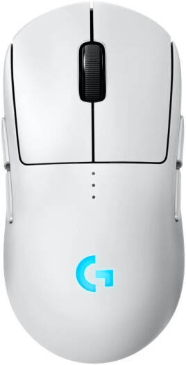 Logitech PRO 2 LIGHTSPEED Wireless Gaming Mouse, Hero Sensor 2, 44000 DPI, 888 IPS, Lightsync RGB, Responsive Optical Sensor, 4-8 Programmable Buttons, Up to 95 Hours Battery, White | 910-007303