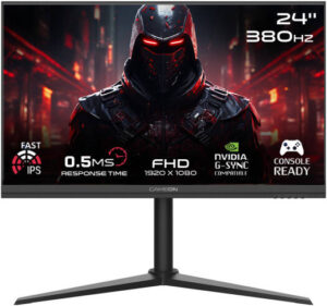 GAMEON Midnight Pro Series Gaming Monitor, 24" Fast IPS Display, FHD Resolution, 380Hz Refresh Rate, 0.5ms Response Time, NVIDIA G-Sync & AMD FreeSync Technology, Black | GOMP24FHD380IPS