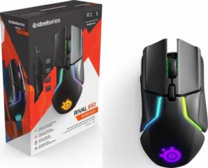 SteelSeries Rival 650 Quantum Wireless Gaming Mouse 12,000 CPI TrueMove3+ Dual Optical Sensor 8 Zone RGB Lighting | 62456