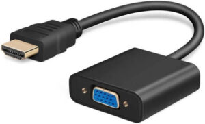 Generic HDMI to VGA Adapter, Stable Signal Transmission, High-Definition Output, Plug-and-Play Functionality, Supports Resolutions Up to 1080P Full HD, Black | HDMI TO VGA