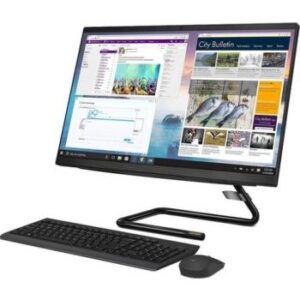 Lenovo IdeaCentre AIO 3 23.8" Touchscreen All-in-One Desktop Computer, Intel Core i5 10400T, 8GB RAM, 1 TB HDD, Radeon 625 2GB Graphics, ENG/ ARB KB, DOS, Black | F0EU00ALAX