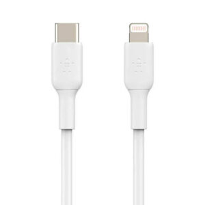 Belkin USB - C to Lightning Cable, iPhone Fast Charging Cable For iPhone 8 or Later, MFi Certified iPhone USB - C Cable, 3ft/1m, White | CAA003bt1MWH