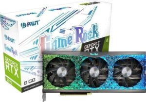Palit GeForce RTX 3070 GameRock, 8GB GPU, 5888 x CUDA, 14 Gbps, GDDR6, 256 bit, PCI Express 4.0 x16, Gaming Graphics Card | NE63070019P2-1040G NON LHR