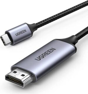 UGREEN USB C to HDMI Cable,USB 3.1 Type C to HDMI 4K 60Hz UHD Adapter, Compatible iPhone 15 Series,iPad 10/Pro/Air/Mini,Samsung Galaxy Series,MacBook Pro,Dell XPS,Huawei P60 Pro, 1 Meter | 25155