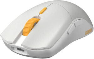 Glorious Series One PRO Wireless Lightweight USB Optical Gaming Mouse, 100-19000 DPI Range, 6 Total Butons, Up to 84H of Battery Life, 80 Milion Clicks, Centauri, Gray/Gold-Forge | GLO-MS-P1W-GE-FORGE