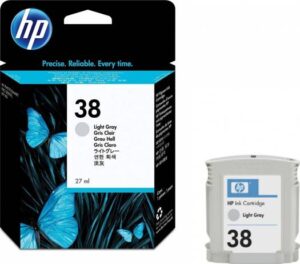 HP 38 Light Gray Pigment Original Ink Cartridge | C9414A