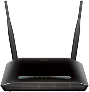 D-Link DSL-2750U Wireless N ADSL2+ WI-FI Router, Up to 300 Mbps Wireless Speed, Dual 2x2 Built-In Antennas, Built-In 802.11n Wireless LAN, Supports IPv6, Black | DSL-2750U