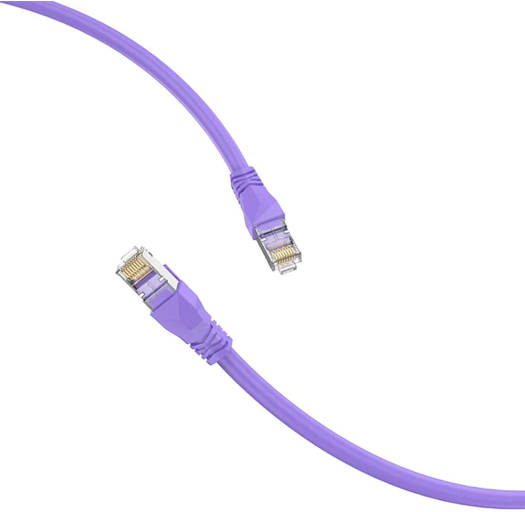 Vention Cat.6a S/FTP Patch Cord, 26AWG, Up to 10Gbps Data Transmisson, OFC Standard, RJ45 Plug, PVC Enclosure, Copper Conductor, 10M Cable Length, Purple | IBMVL - Image 4