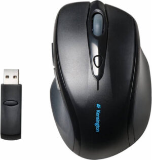 Kensington Pro Fit Wireless Mouse, Rechargeable, Forward/back Buttons, Pointer Speed Quick-Select Button, High-Definition Optical Sensor, Right-Handed Shape With Soft Rubber Grip, Black | K72370EU