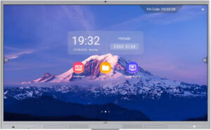 UniView MW3586-U-CA Smart Interactive Display, 86" 4K UHD DLED Touch Display, 8ms Response Time, Contactless IR Sensor, Supports 20-Point Touch, Built-in Speaker, Inbuilt Webcam, Silver | MW3586-U-CA