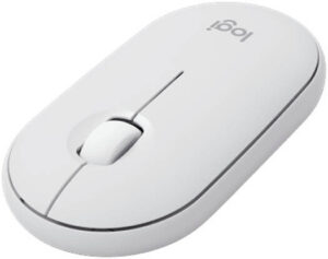 Logitech Pebble 2 M350S Computer Mouse, Ambidextrous Design, Up to 4000 DPI Range, Multi-Device Pairing, Bluetooth Connectivity, Silent Clicks w/ Silent Touch Technology, White | 910-007013